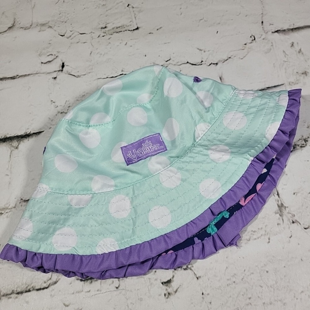 UV Skinz Bucket Hat Girls Purple Teal Sz 2T